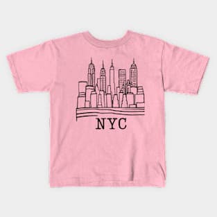 NYC doodle art 2024 Kids T-Shirt